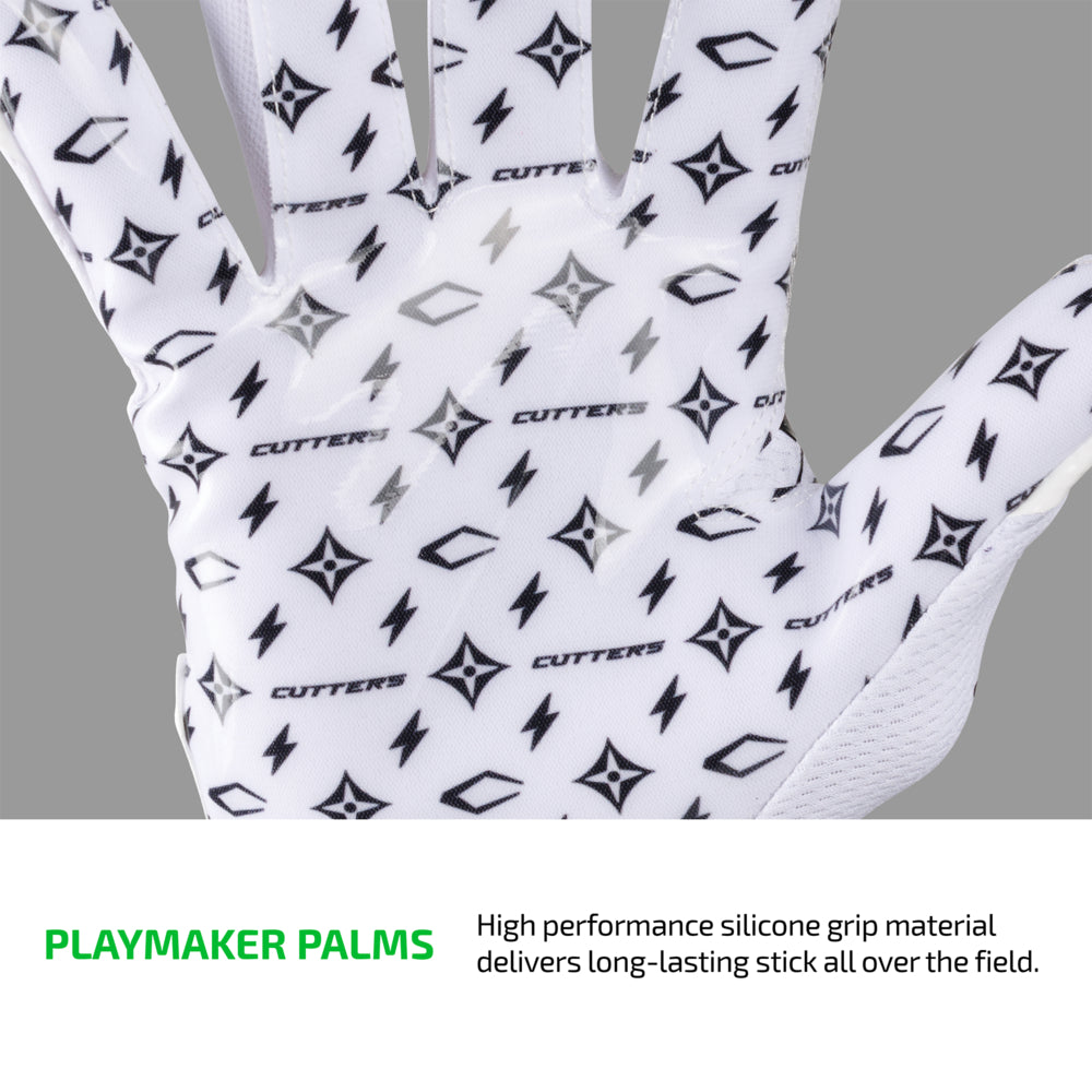 PLAYMAKER PALMS - High performance silicone grip material delivers long-lasting stick all over the field.