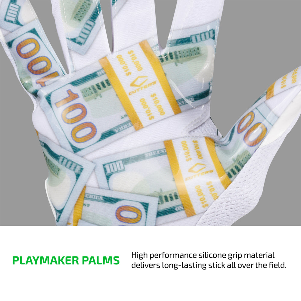 PLAYMAKER PALMS - High performance silicone grip material delivers long-lasting stick all over the field.