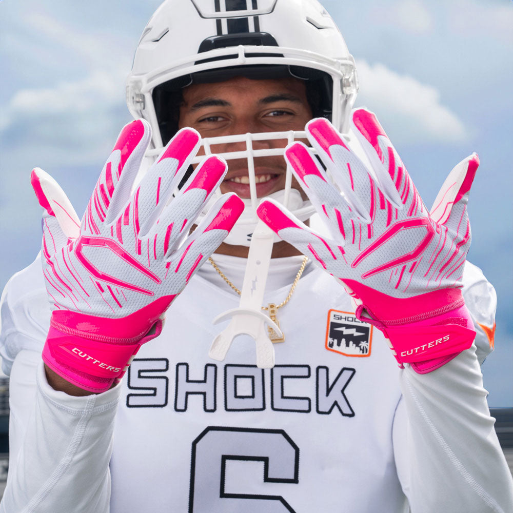 White Receiver Gloves