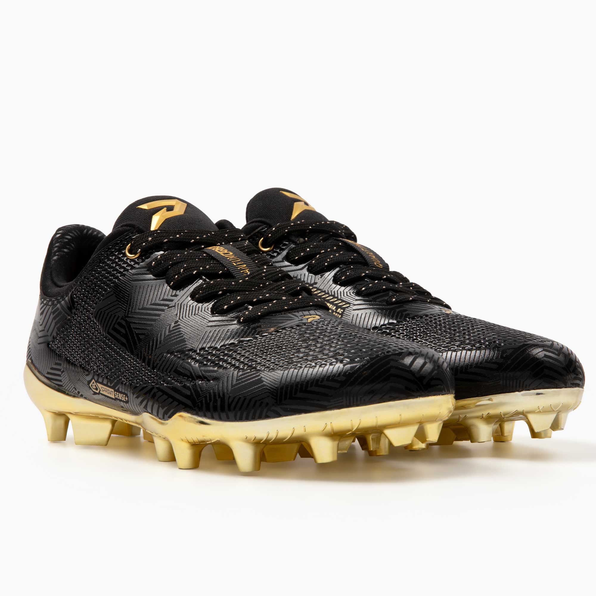 Phenom Elite Quantum Carbon Football Cleats - Black/Gold - Hero Image