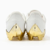 Phenom Elite Quantum Carbon Football Cleats - White/Gold - Back View
