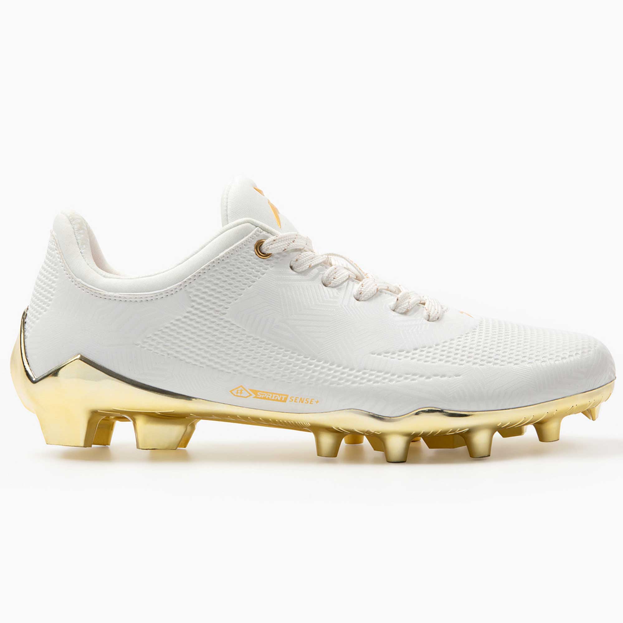 Phenom Elite Quantum Carbon Football Cleats - White/Gold - Right Outer