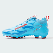 Kool-Aid Mixed Berry cleat by Phenom Elite, inside view with red PHENOM lettering and outlined P logo