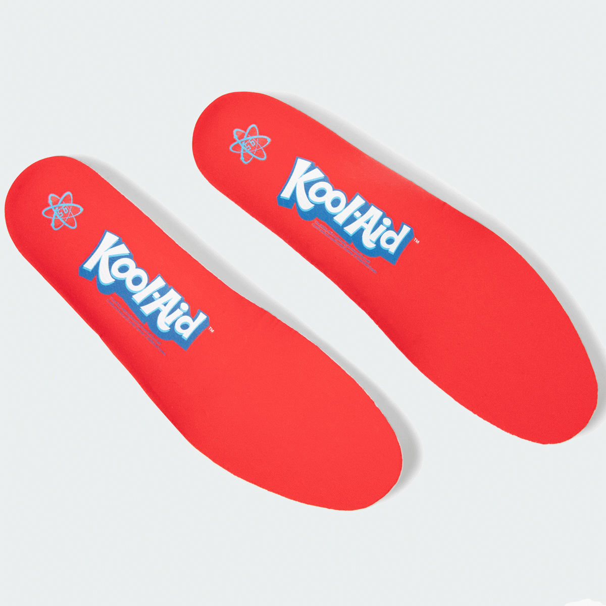 Kool-Aid Mixed Berry cleat insoles by Phenom Elite, red with the Kool-Aid logo