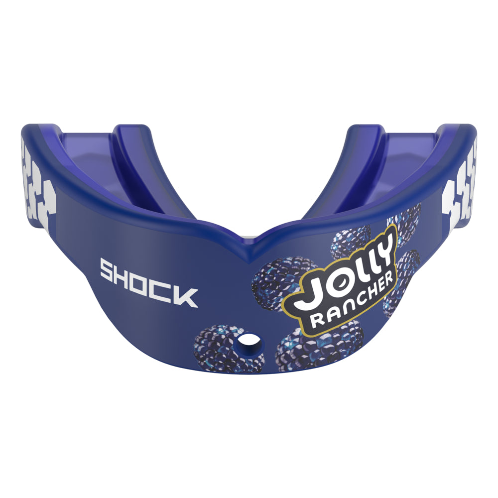 Shock Doctor Jolly Rancher Gel Max Power Flavor Fusion Mouthguard - Blue Raspberry - Front View