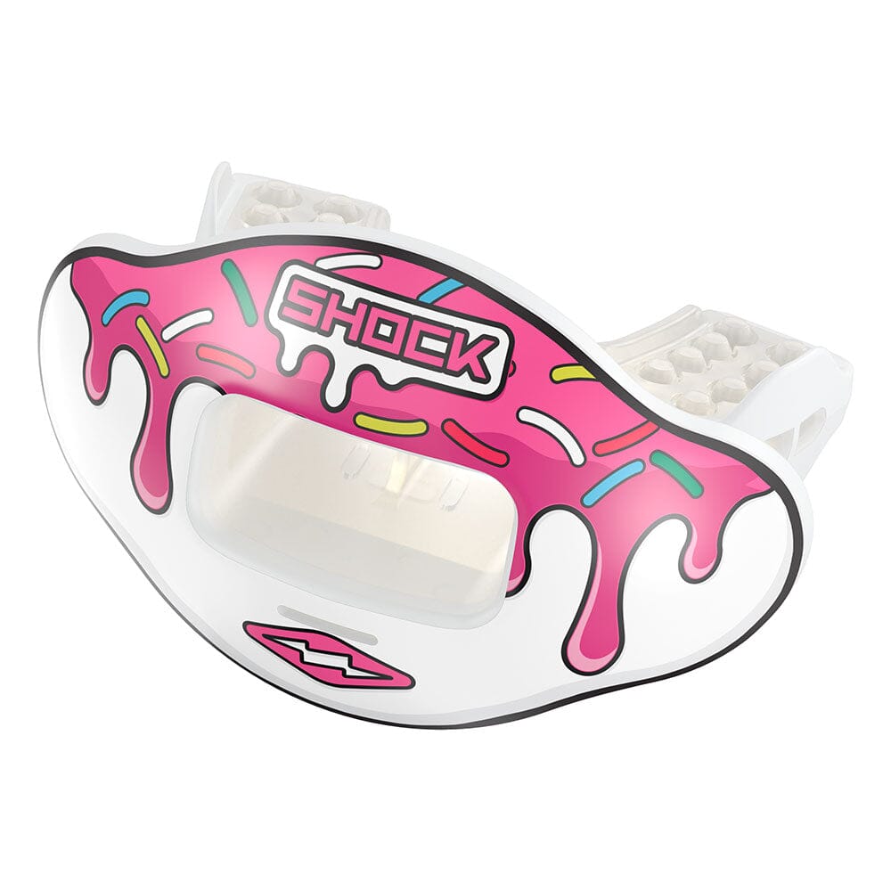 White/Pink Sprinkle Drip Max AirFlow Football Mouthguard