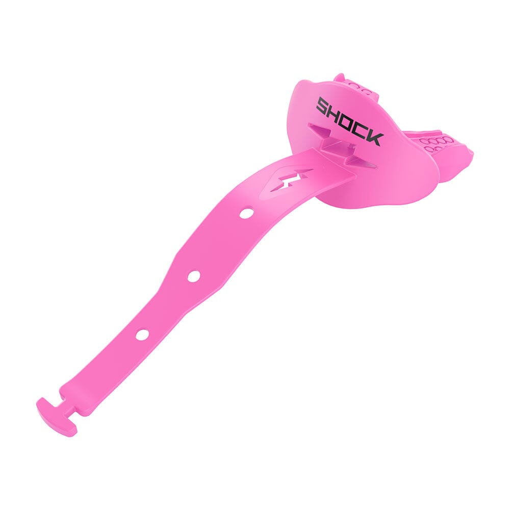 Shock Doctor Bolt Lipguard - Neon Pink - Front Angle View