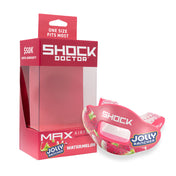 Shock Doctor Jolly Rancher Max AirFlow Football Mouthguard Packaging (Watermelon Flavor)  - One Size Fits Most | $50K Dental Warranty