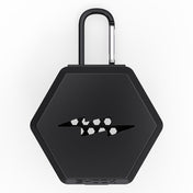 Shock Doctor Showtime Mouthguard Case in black, front view with carabiner clip and lightning-bolt logo