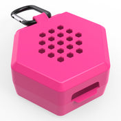 Shock Doctor Showtime Limited Edition Mouthguard Case in white with pink sprinkle drip pattern, back view showing hexagonal ventilation holes
