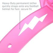 Shock Doctor Thunder Bolt Lip Guard - Pink - Heavy-Duty permanent tether quickly straps onto any football helmet for fast, secure fit