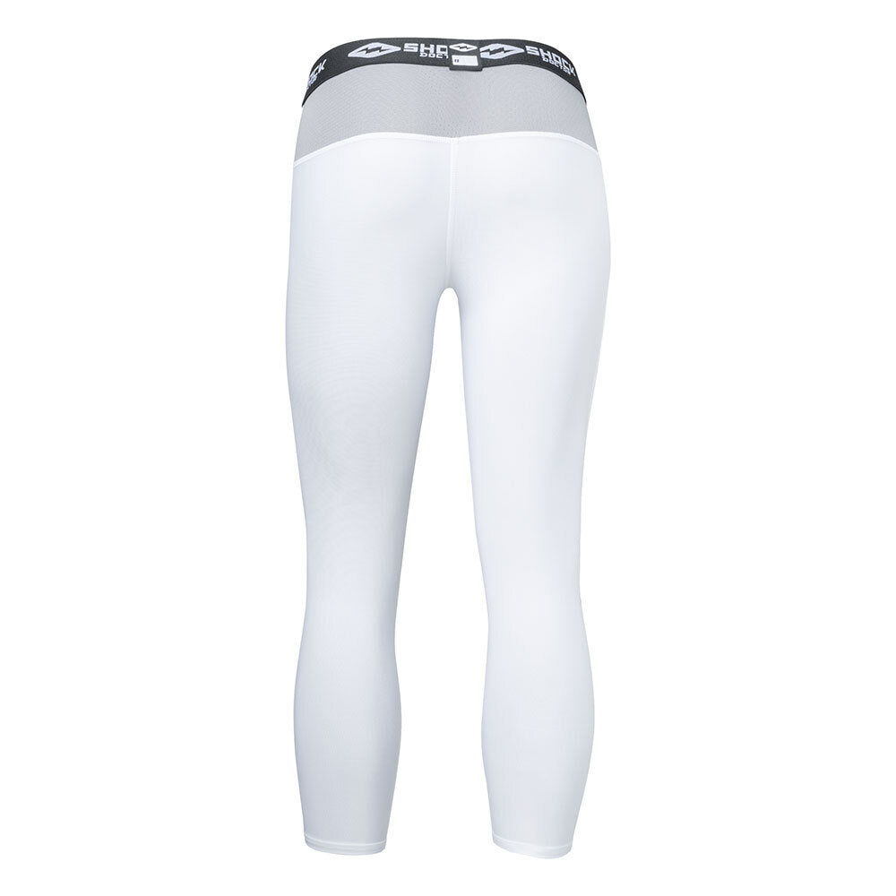 Shock Doctor White Compression Pant - Back View