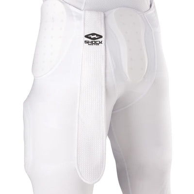 Shock Doctor Showtime Streamer Towel - White - On Model - Towel Hanging From Shorts