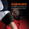 Shock Doctor Sleeve Lock™ patented design integrates elbow pad retention wrap within sleeve which eliminates the common problem of pad movement.