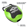 Shock Doctor Protective Mouthguard Case - Shock Green - Tech Specs - Carabiner Attachment, Heavy Duty Ventilated, Secure Closure