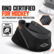 Shock Doctor Ultra Neck Guard 2.0, BNQ certified hockey neck guard with cut-resistant aramid fiber reinforced core