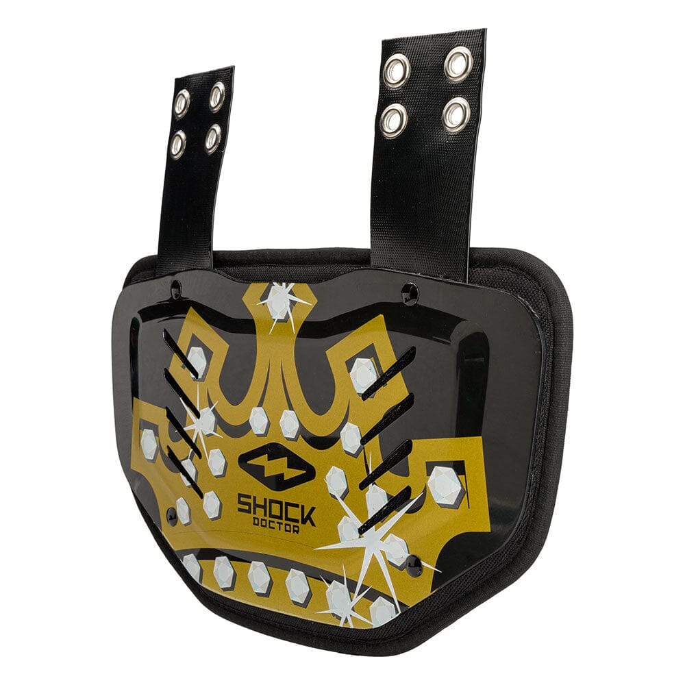 Showtime Black/Gold King Football Back Plate Protector | Shock Doctor