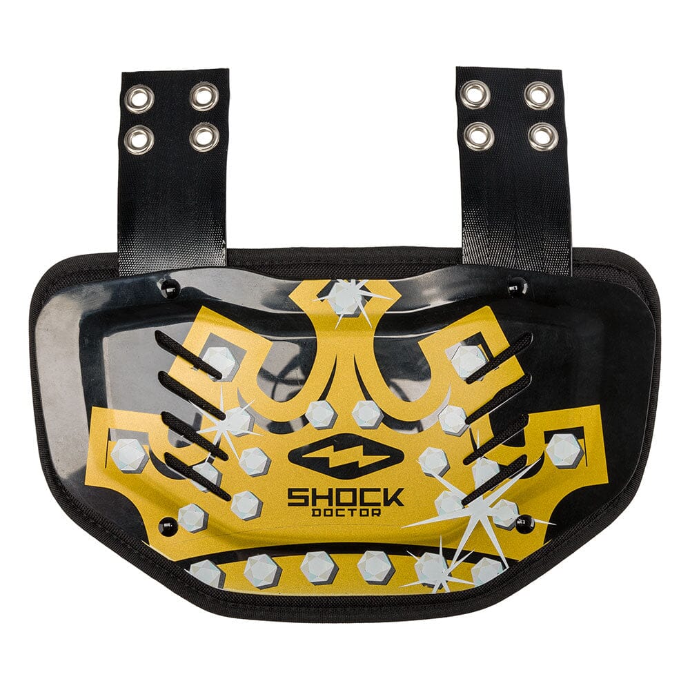 Showtime Black/Gold King Football Back Plate Protector | Shock Doctor