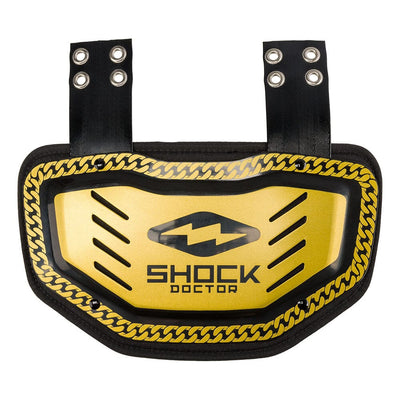 Shock Doctor Showtime Black/Gold Chain Back Plate - Front View