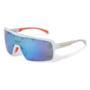 Shock Doctor Showtime Sunglasses - White Frame & Blue Lenses - Three Quarter View