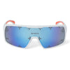 Shock Doctor Showtime Sunglasses - White Frame & Blue Lenses - Front View