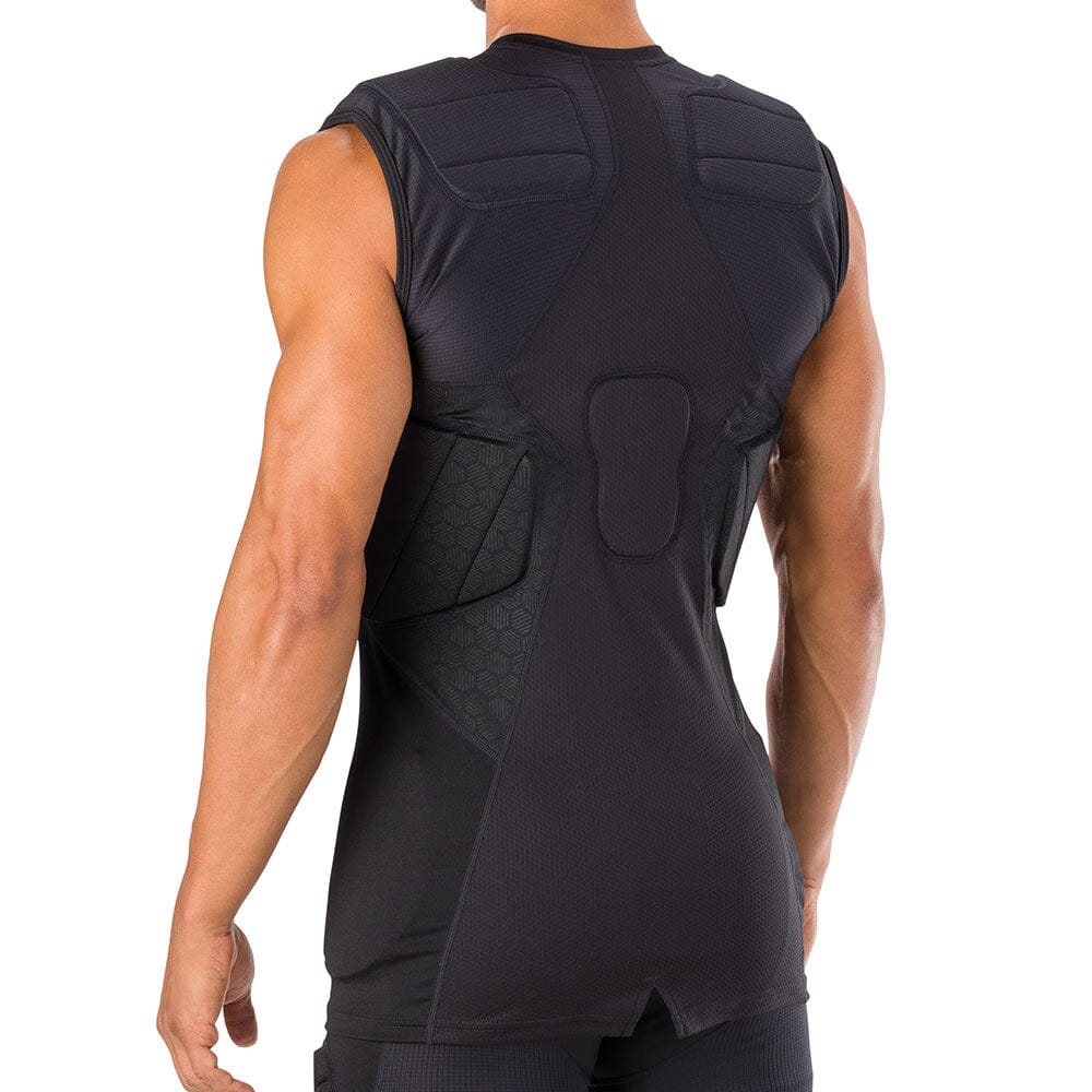 Men Padded Compression Shirt Multiple Pad Protective Gear for