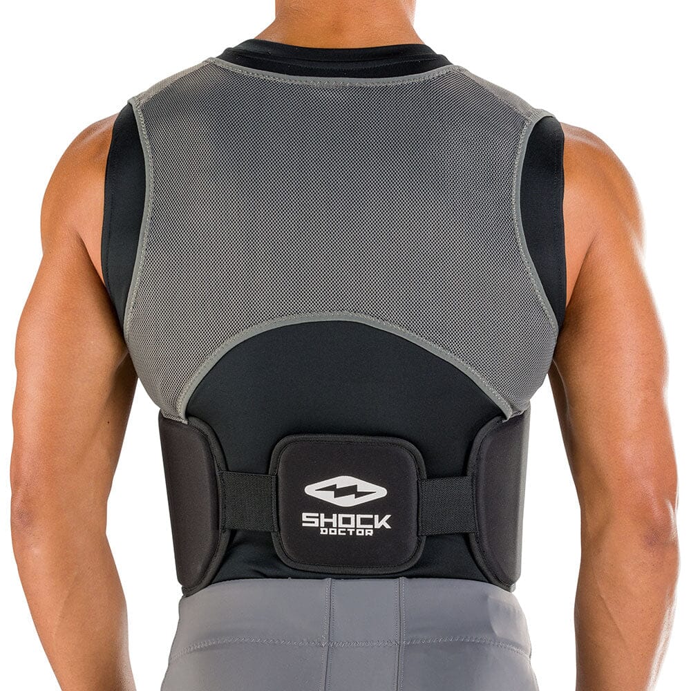 Youth Padded Compression Shirt - Rib & Chest Protector For Football, Baseball & Contact Sports