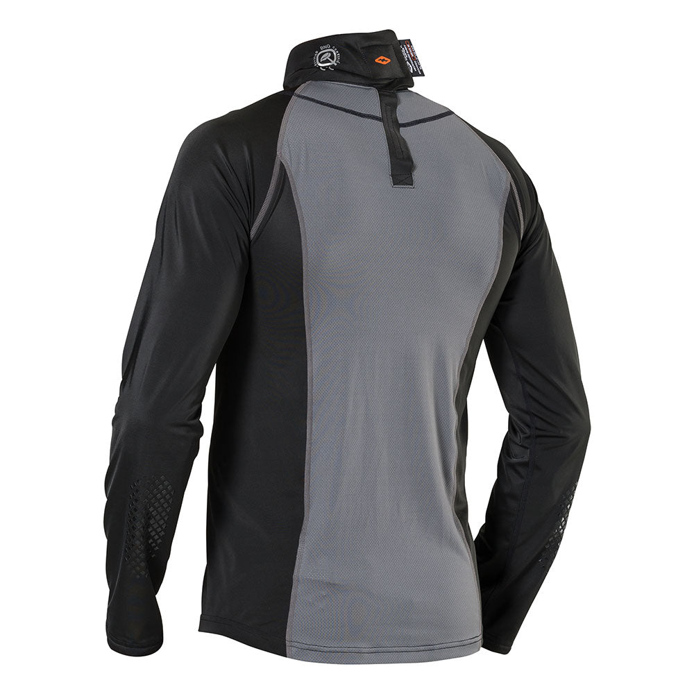 Ultra Compression Hockey Long Sleeve Shirt With Integrated Neck Guard Black Youth-S