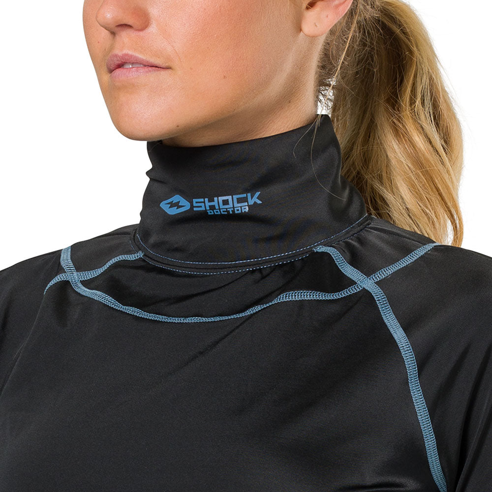 Women's Compression Hockey LS Shirt with Neck Guard | Shock