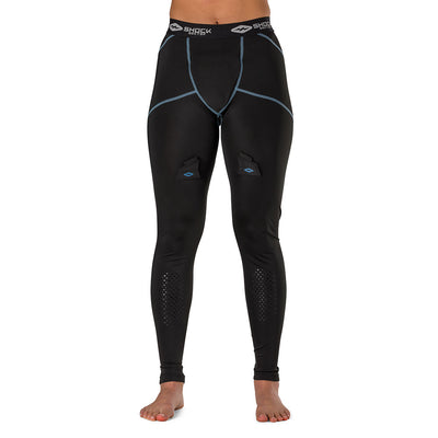 Shock Doctor Women's Compression Hockey Pant With Pelvic Protector - Black - On Model - Front View