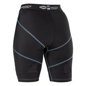 Shock Doctor Women's Compression Hockey Short with Pelvic Protector - Black - Back View