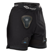 Shock Doctor Women's Loose Hockey Short with Pelvic Protector - Black  - Front View
