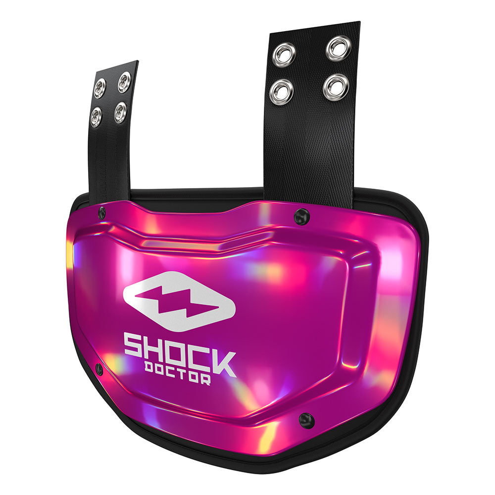 Showtime Iridescent Pink Football Back Plate Protector | Shock Doctor