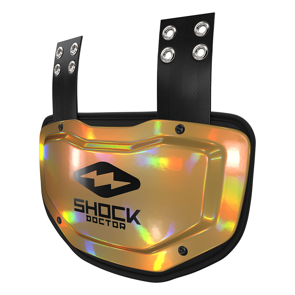 Showtime Iridescent Gold Football Back Plate Protector | Shock Doctor