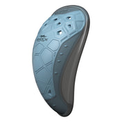 Shock Doctor BioFlex 2.0 Cup in white and gray, size Large for age 14 and older, three-quarter view showing protective shell with hexagonal ventilation pattern and contoured ergonomic shape