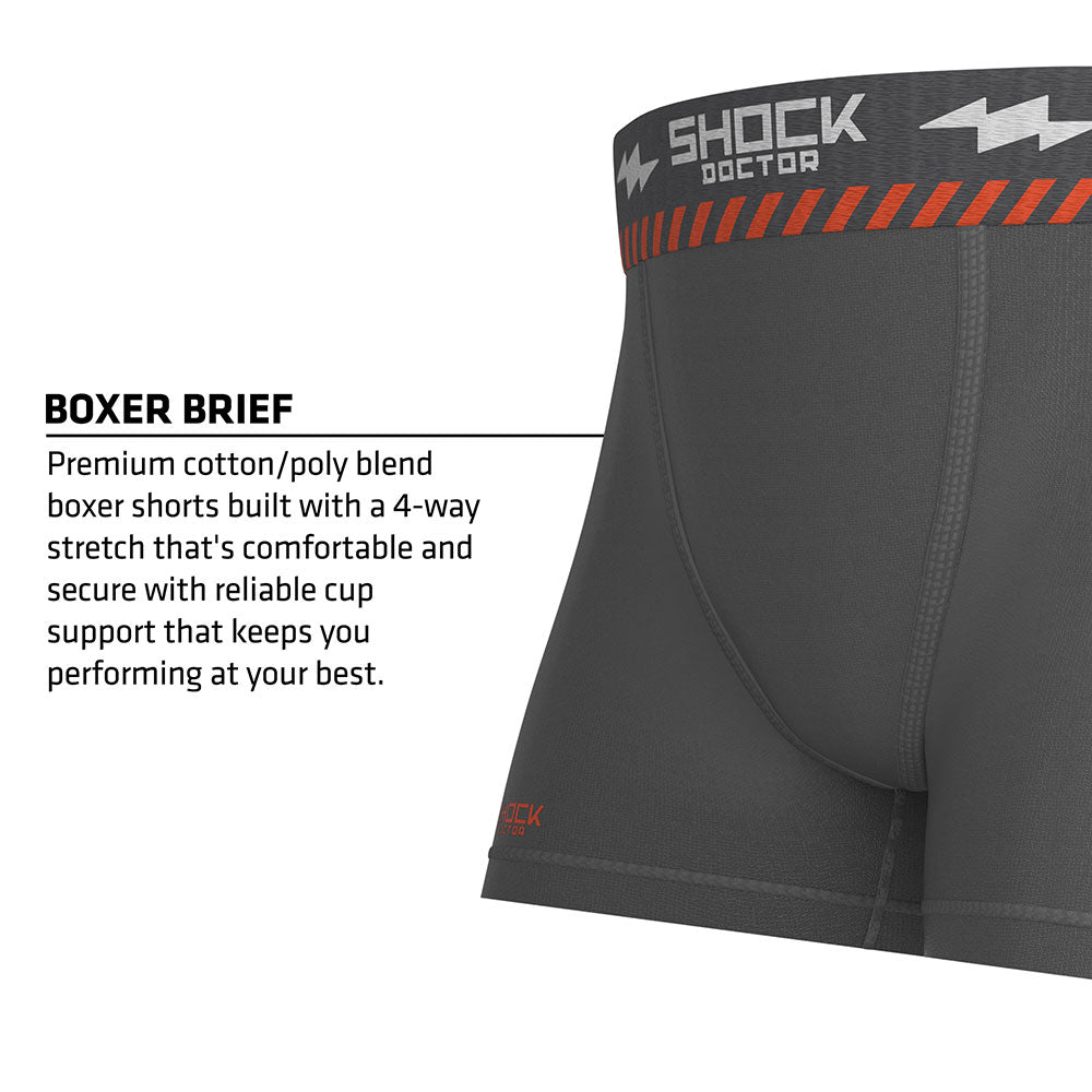 poly blend with 4-way stretch fabric and reliable cup support pocket.