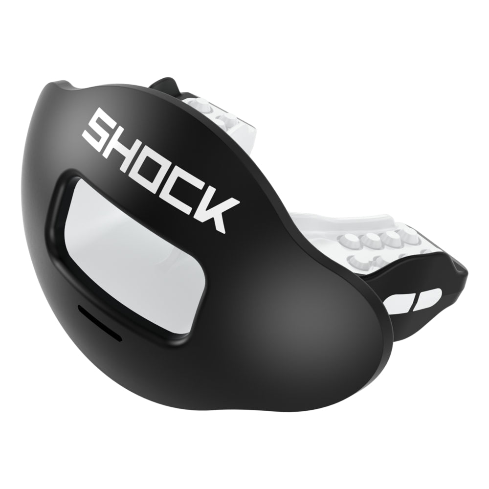 Shock Doctor Max AirFlow Football Mouthguard - Black - Front View