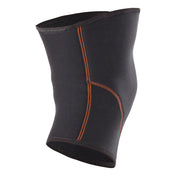 Shock Doctor Knee Sleeve, black compression sleeve with orange stitching, back view