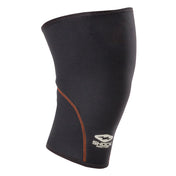 Shock Doctor Knee Sleeve, black compression sleeve with orange stitching detail, product-only view