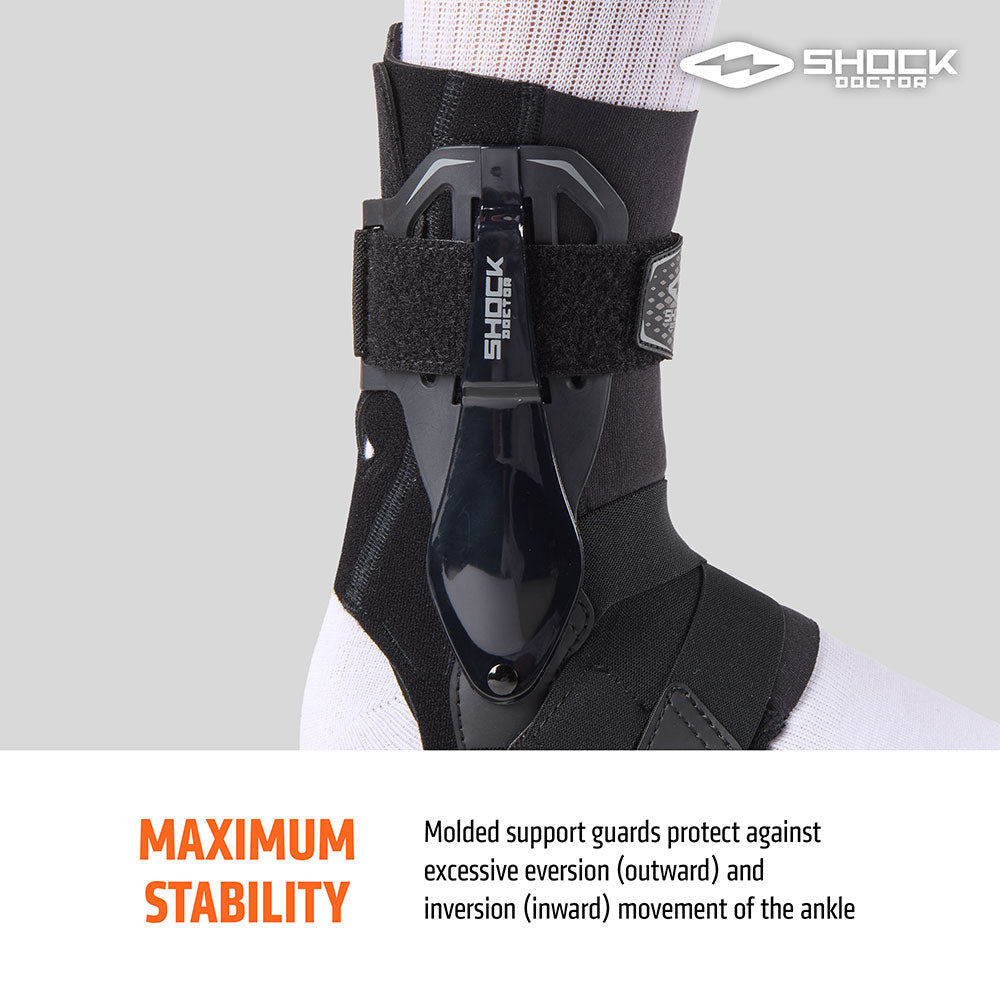 MAIMUM STABILITY- Molded support guards protect against excessive eversion (outward) and inversion (inward) movement of the ankle