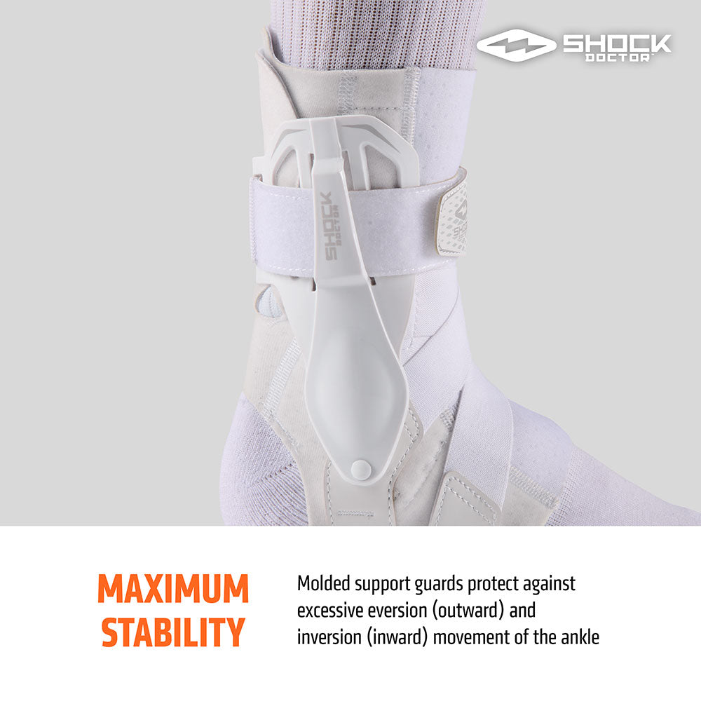 MAIMUM STABILITY- Molded support guards protect against excessive eversion (outward) and inversion (inward) movement of the ankle