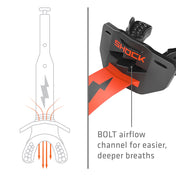 Shock Doctor Thunder Bolt Lip Guard - BOLT airflow channel for easier, deeper breaths