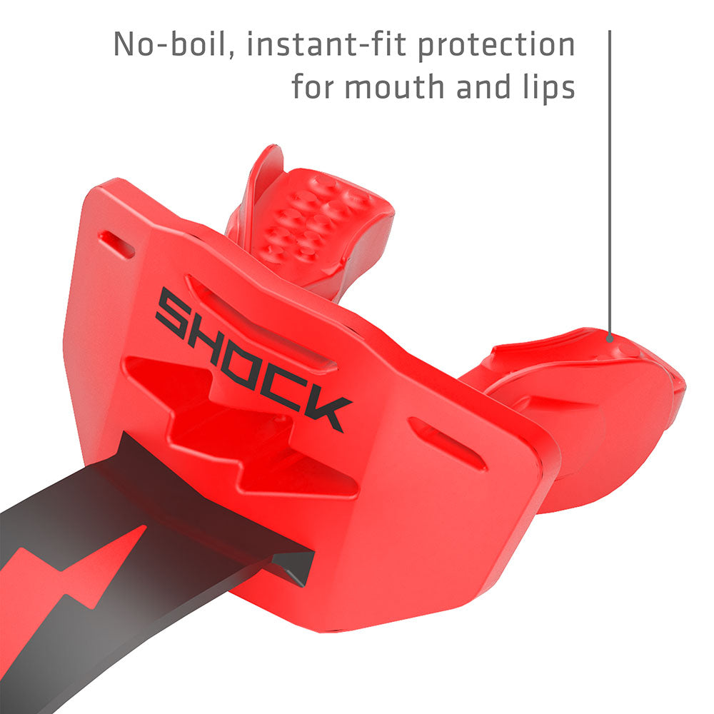 Shock Doctor Thunder Bolt Lip Guard - No-boil, instant-fit protection for mouth and lips