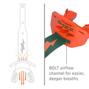 Shock Doctor Thunder Bolt Lip Guard - BOLT airflow channel for easier, deeper breaths