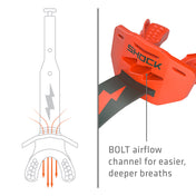 Shock Doctor Thunder Bolt Lip Guard - BOLT airflow channel for easier, deeper breaths