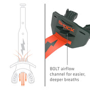 Shock Doctor Thunder Bolt Lip Guard - BOLT airflow channel for easier, deeper breaths