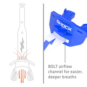 Shock Doctor Thunder Bolt Lip Guard - BOLT airflow channel for easier, deeper breaths