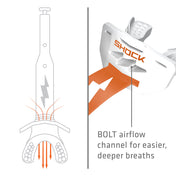 Shock Doctor Thunder Bolt Lip Guard - BOLT airflow channel for easier, deeper breaths