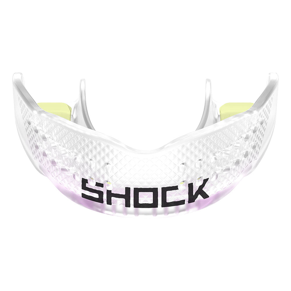Shock Doctor Women's Basketball Trash Talker Mouthguard for High School and Collegiate Players - Purple Clear - Front  View