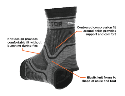 Shock Doctor Compression Knit Ankle Sleeve - Technical Features-Details